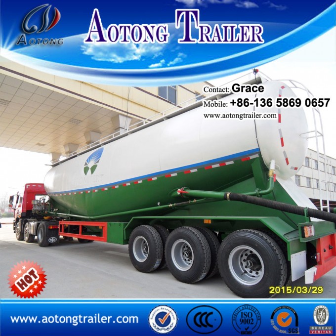 Cement Tanker, 28-73cbm Bulk Powder Cement Tanker Semi Trailer, Bulk Cement Tankers Truck for Sale Image1