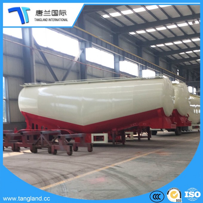 3 Axle Cement Carrier Truck, Powder Tanker Semi Trailer Cement Tank Semi Truck Image1