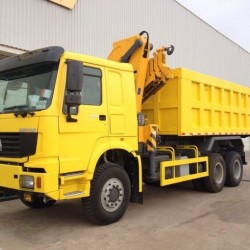 Sinotruk HOWO 6X6 336HP Dump Truck Mounted 10ton Crane
