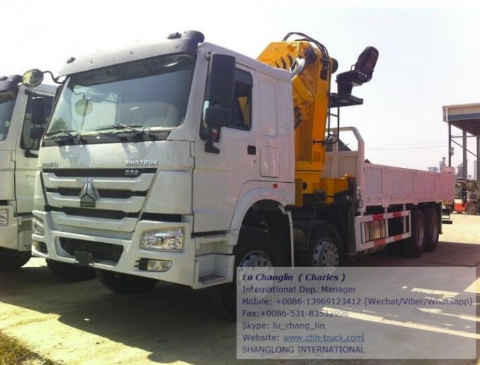 HOWO 8X4 Truck Mounted Crane Crane Truck Truck Crane Image1