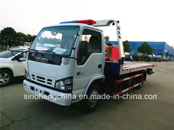 Hot Sale Isuzu 130HP Flatbed Tow Truck /4X2 Wrecker Truck Image1