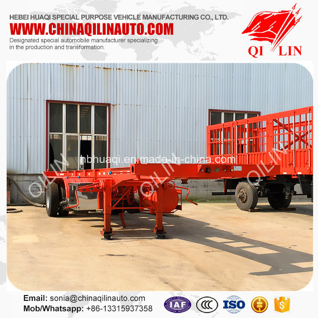 Low Price Tri-Axle 30FT Frame Skeletal Flatbed Container Tow Truck Image1