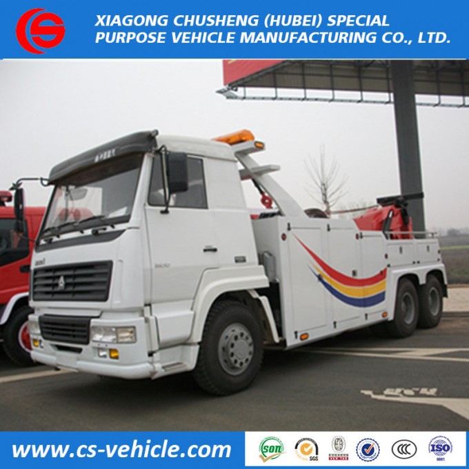 Sinotruk HOWO 6*4 25 Tons Heavy Duty Wrecker Tow Trucks with Hydraulic Control System for Sale Image1