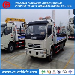 LHD 4X2 Flatbed Tow Wrecker Truck Road Block Removal Truck