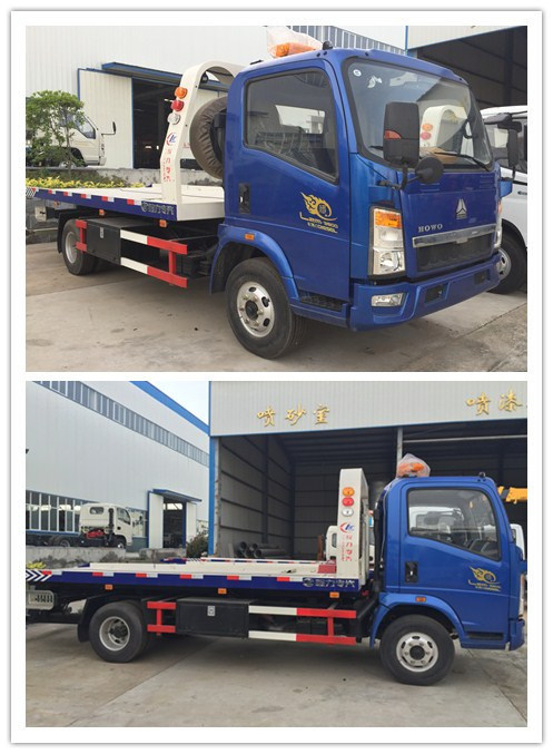 Good Quality HOWO Brand Platform Tow Truck Image1