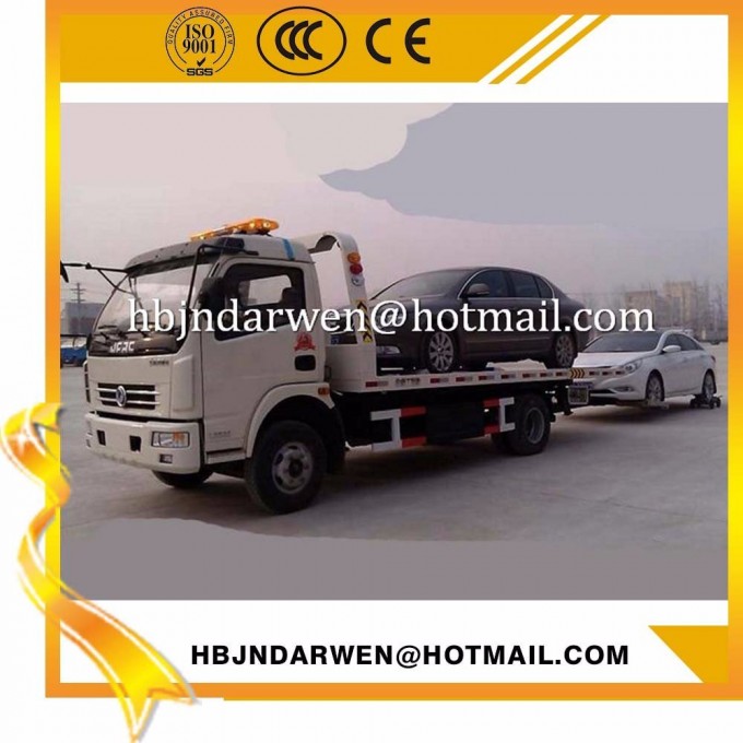 Dongfeng DFAC Load 4ton Flatbed Wrecker Tow Truck for Sale Image1
