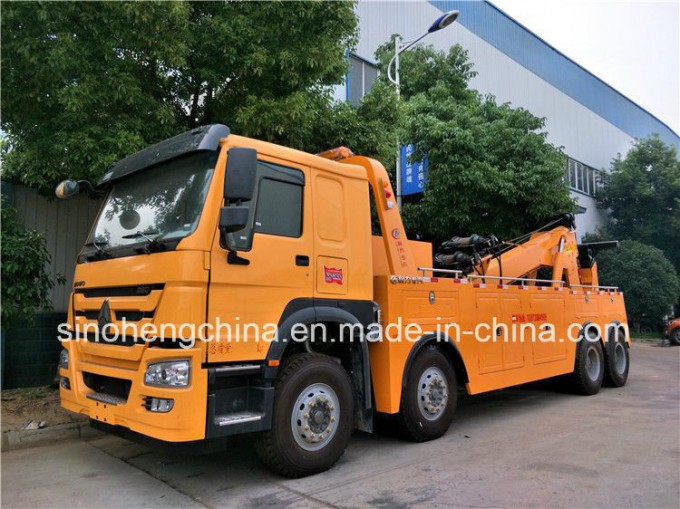 380HP 8X4 HOWO Heavy Duty Wrecker Towing Truck for Sale Image1