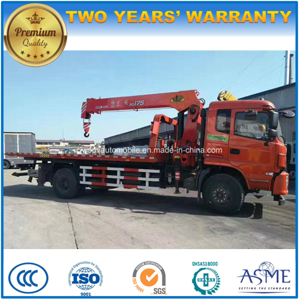 Dongfeng 4X2 6 Wheels Wrecker Truck Mounted Crane for Sale Image1