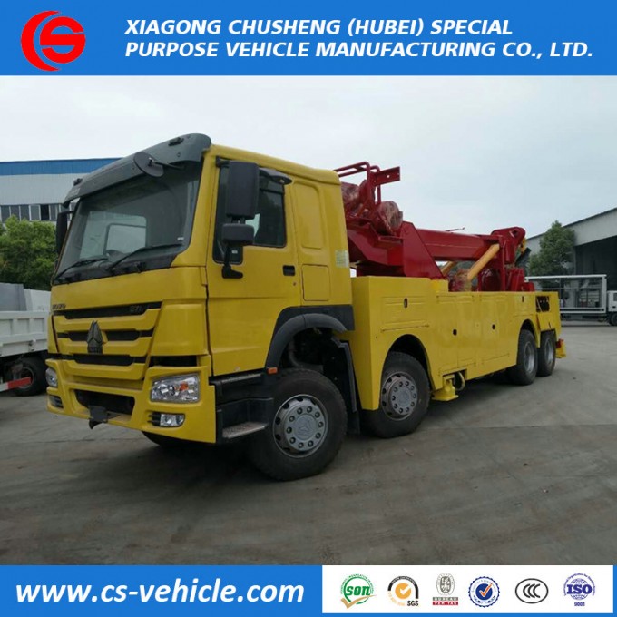 Sinotruk HOWO 8X4 50 Tons Road Wrecker Truck Towing Recovery Trucks Price Image1