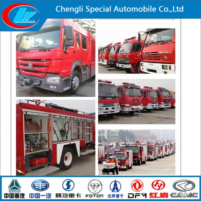 4X2 Fire Fighting Truck Dry Powder Foam Fire Truck Image1