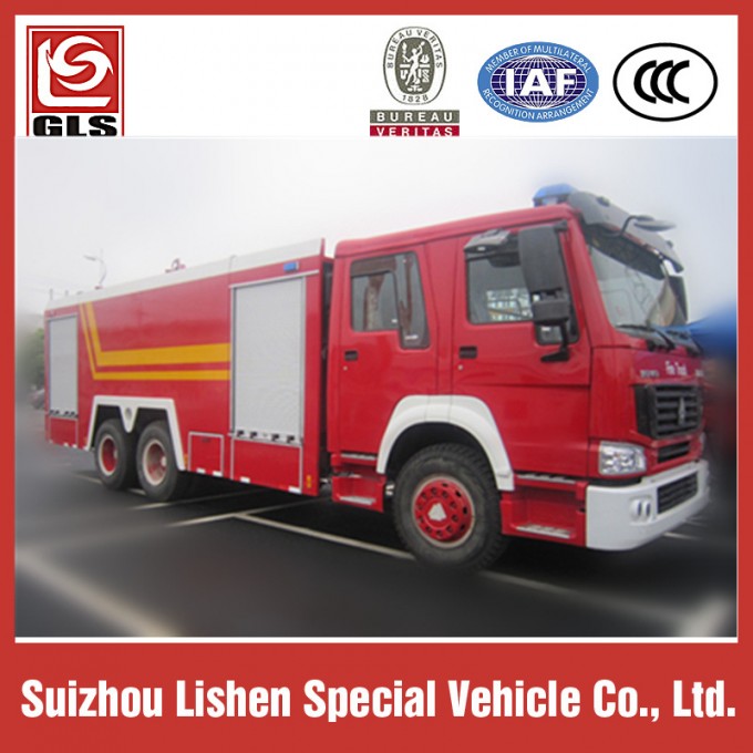 HOWO Fire Truck 6X4 Drive, 12000L, 290/300/336HP Diesel Engine Image1