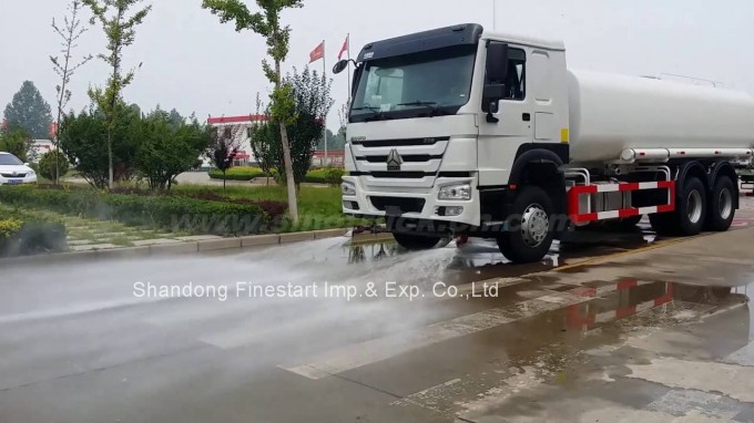 HOWO Truck 6X4 15m3-20m3 Water Tank Truck or Water Spray Vehicle with 266HP/290HP/336HP/371HP Image1