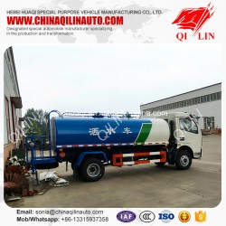 4mm Thickness 5cbm Single Compartment Water Sprinkler Tank Truck