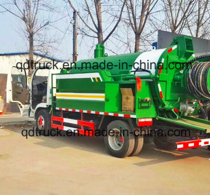 4X2 waste water suction truck, 10m3 cleaning suction tank truck Image1