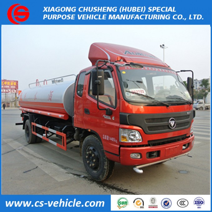 Foton Mini Water Tank High Pressure Spray Trucks 10000 Liters 10cbm 10tons for Sale Image1