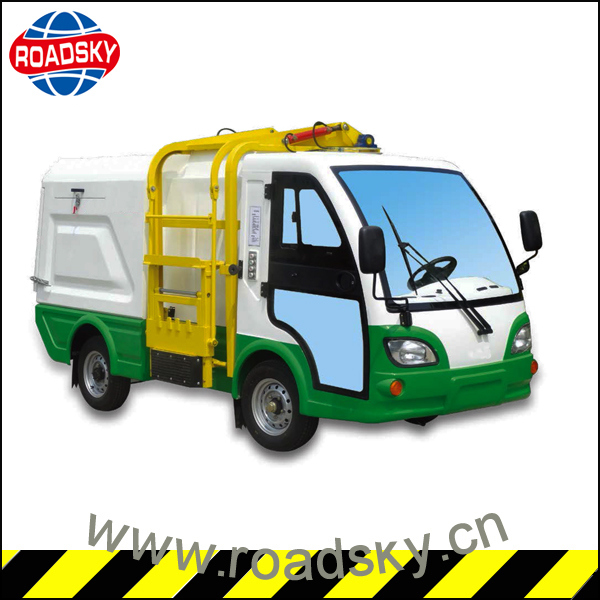 Electric Self-Turning Side Loading Trash Garbage Truck Mini Waste Truck Image1