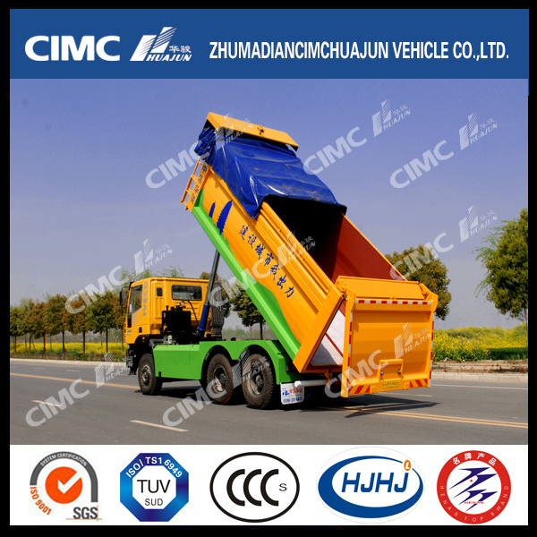 Cimc Huajun Intellectual Control Cover Dump Truck for City Garbage Image1
