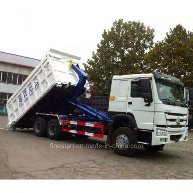 Sinotruk HOWO 6X4 Hook Lift Garbage Truck Image1
