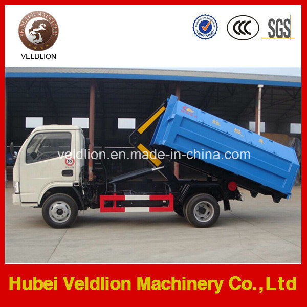 Mini 3-4 Tons Hook Lift Garbage Truck Image1