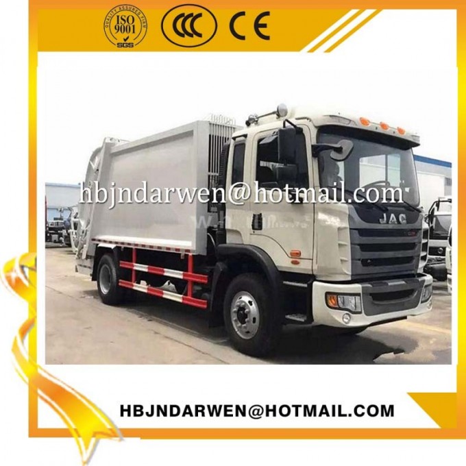 Good Quality 12cbm Trash Compactor Garbage Truck JAC Image1
