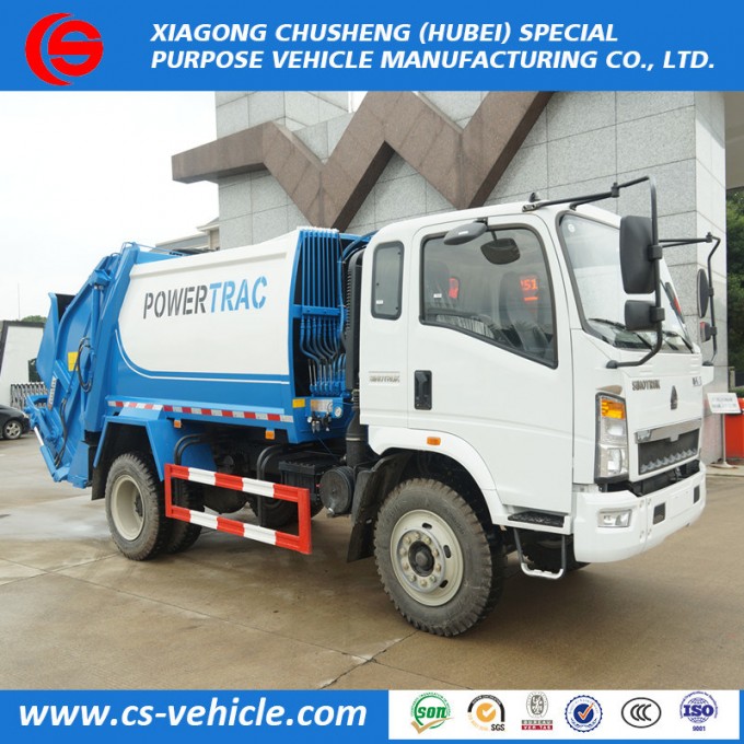 Sinotruk HOWO 4X2 10m3 Small Garbage Truck for Sale Image1