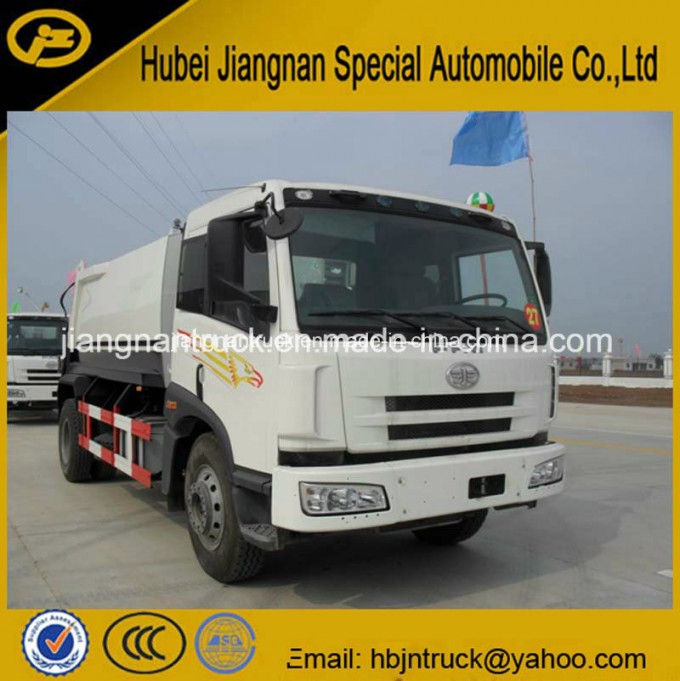 FAW 5 Cubic Meters Small Garbage Trucks with Rear Compactor Image1