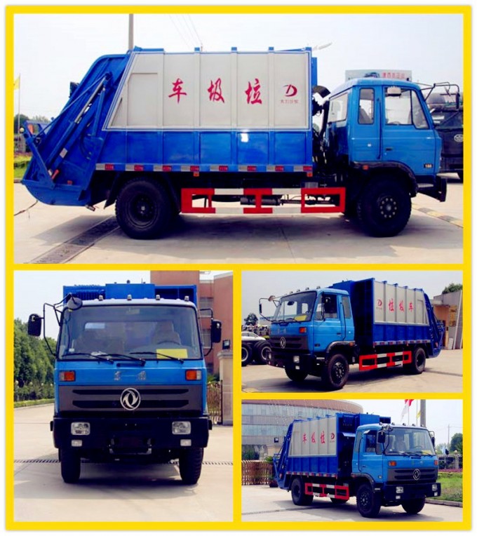 Dongfeng 4X2 8cbm Compression Garbage Truck Image1