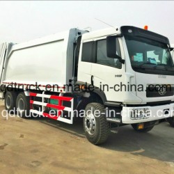 FAW 6X4 compression garbage truck, 18m3 compactor garbage truck