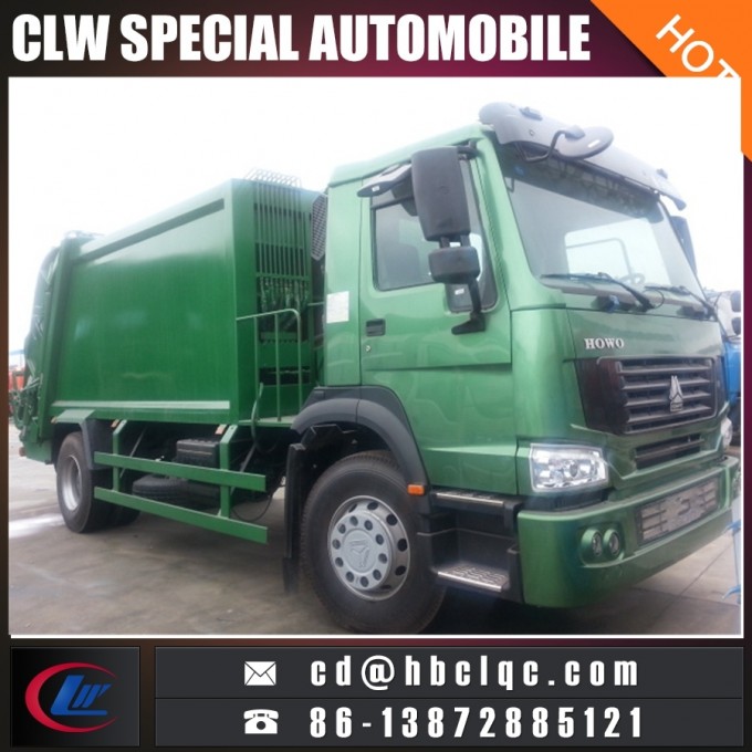 HOWO 10cbm Refuse Waste Compactor Garbage Truck Image1