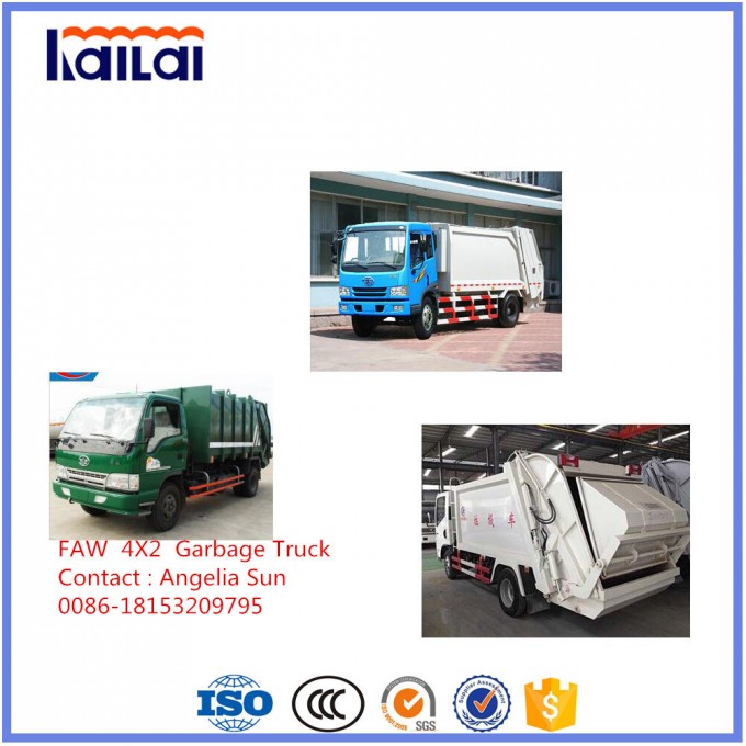 FAW Garbage Truck 4X2 Compressed Garbage Truck in 2017 Image1