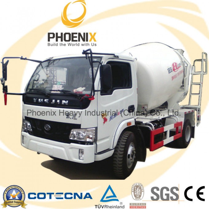 Lowest Price Yuejin 4cbm 4X2 Concrete Mixer Truck Image1