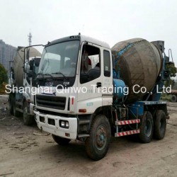 Repaint-Original-Color 8m3-Agitating-Lorry Used Isuzu Cxz81k Concrete Mixer Truck with-New-Gutters