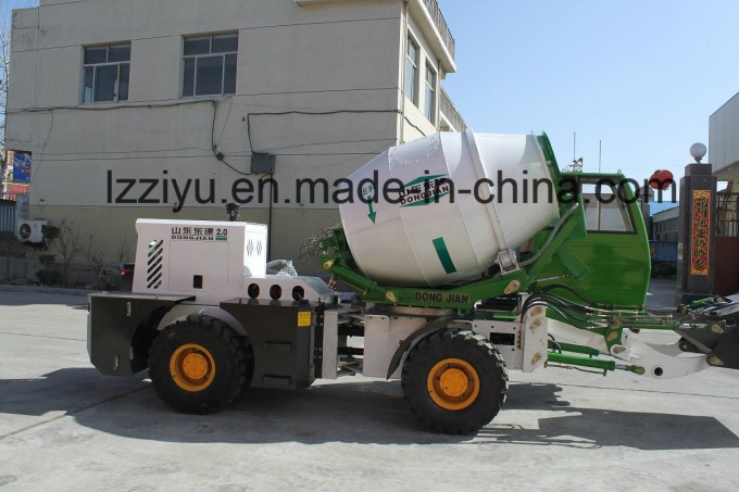 Concrete Mixer Truck with Thick Semi-Solid Tires Image1