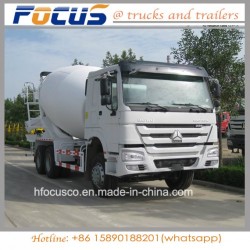 Heavy Truck 8 Cbm Volume Agitator Tanker / Concrete Mixer Tank Truck
