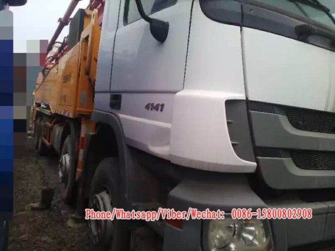Used 52meter Concrete Pump Truck, Benz Undercarriage Image1