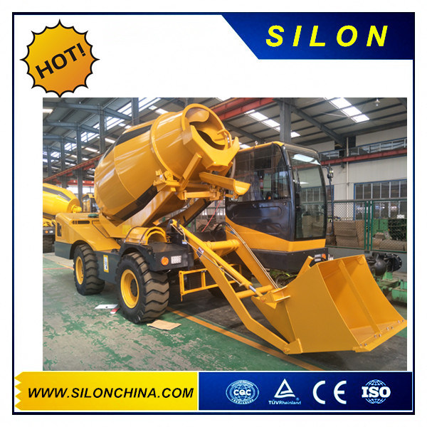 Full Automatic Concrete Self Loading and Unloading Concrete Truck Mixer Image1