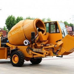 Mobile Self-Loading Hydraulic Portable Cement Concrete Mixer (HQ400) for Sale