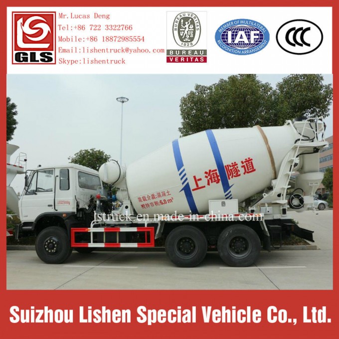 New Model 6*4 Concrete Pump Truck 6 M3 Cement Self Loading Concrete Mixer Truck for Sale Image1