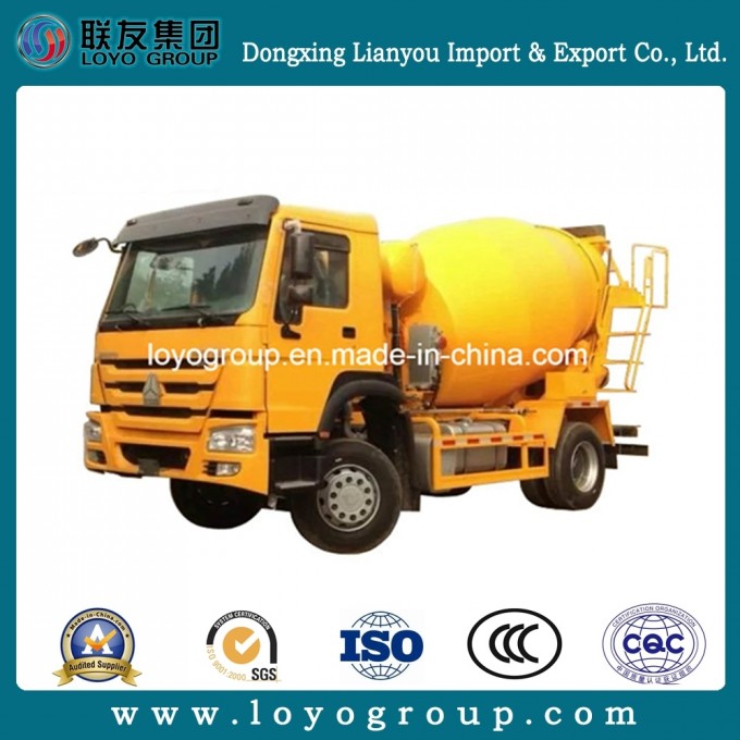 Sinotruk HOWO 4X2 6m3 Concrete Mixer Machine Pump Truck Image1