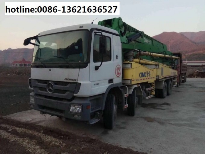 Used Truck-Mounted Concrete Pump Truck with Benz 48meter for Sale Image1