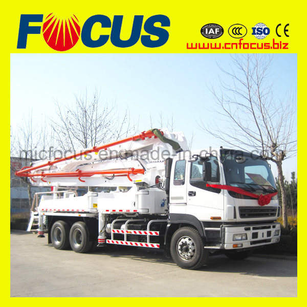 Radio Remote Control 48m 52m Concrete Pump Truck with Boom Image1