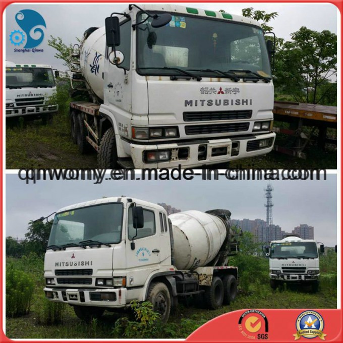 Japan White-Paint Used 6~8cbm/10-20ton Available-Engine/Gearbox 10-Cylinders Mitsubishi Concrete Mix Image1
