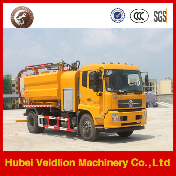 Dongfeng 6X4 Sewage Vacuum Suction & High Pressure Jetting Truck, 10, 000 Liter Sewage Suction T Image1