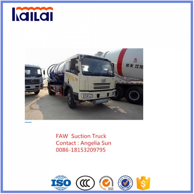 FAW Vacuum Sewage Suction Truck with 8000 L Image1