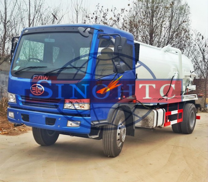 10 Tons sewage suction tanker truck, 4X2 sewage suction tank truck Image1