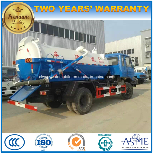 155kw 4X2 Dongfeng 10000 Liters Sewage Suction Tank Truck Image1