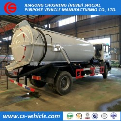 HOWO 10000liters 4X2 10m3 Vacuum Sewage Suction Tanker Trucks for Sale