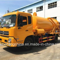 Dongfeng 4X2 Sewage Vacuum Suction Truck 8-9m3 Sewage Suction Truck