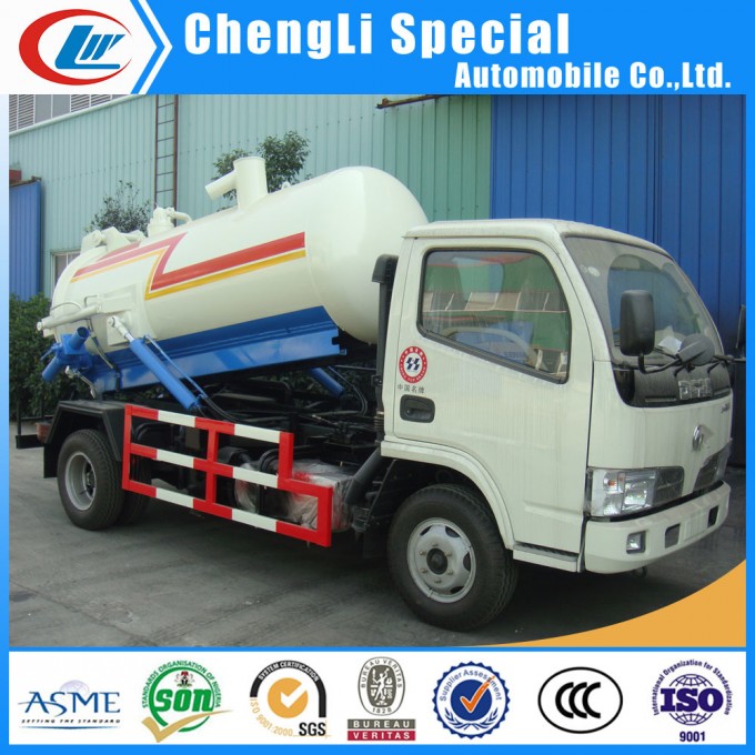 20% Discount off Dongfeng 4ton 4000L Vacuum Sewage Suction Tank Trucks for Sale Image1