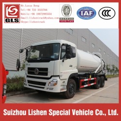 2016 New Arrival Dong 6*4 Diesel Power Sewage Suction Truck Dongfeng 18 M3 Fecal Truck